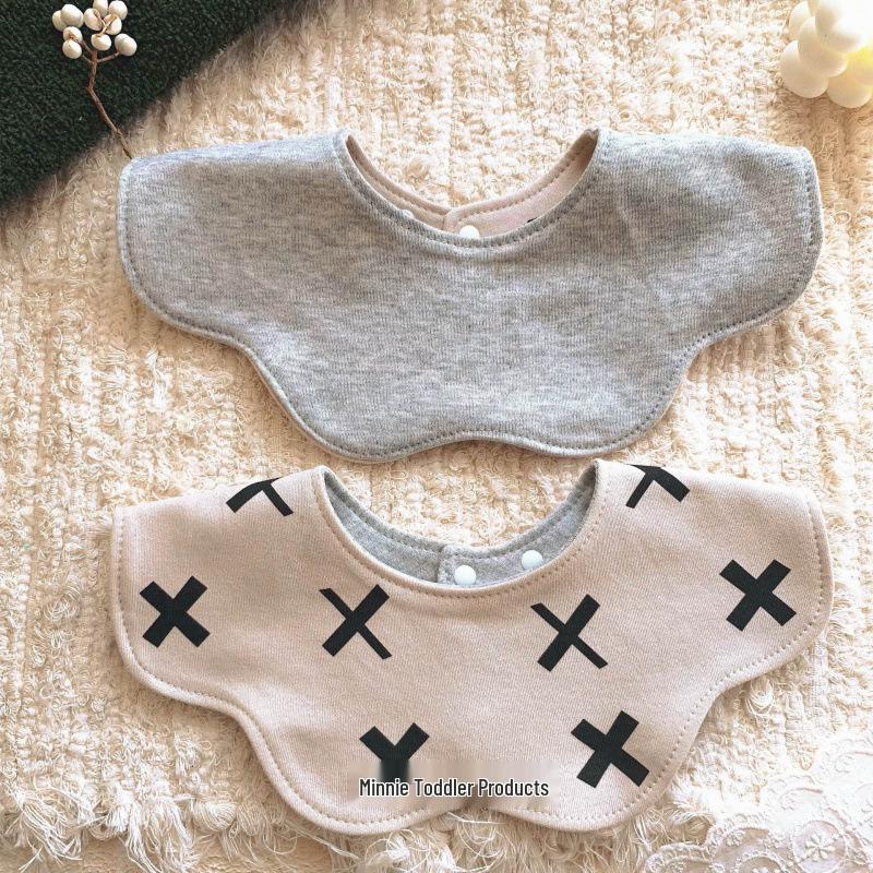 Korean Petal Baby Bib: Reversible, Anti-Vomit, All-Season Neck Scarf