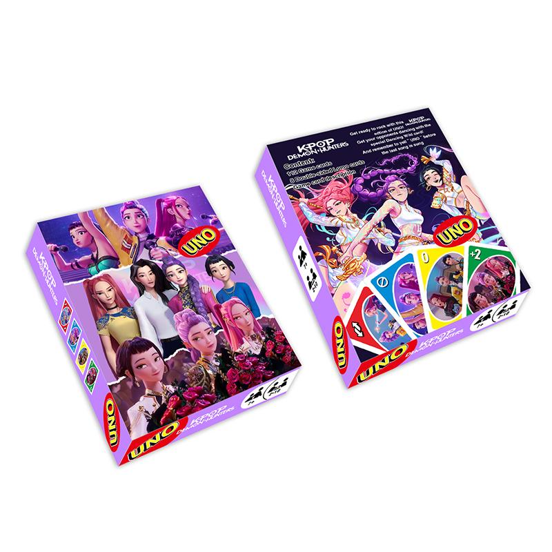 120 sztuk Zestaw Kart do Gry Stołowej Zabawne K-Pop Łowcy Demonów Karty do Pokera Karty z Karami Gra Planszowa na Imprezę Rekwizyt Karty Kolekcjonerskie