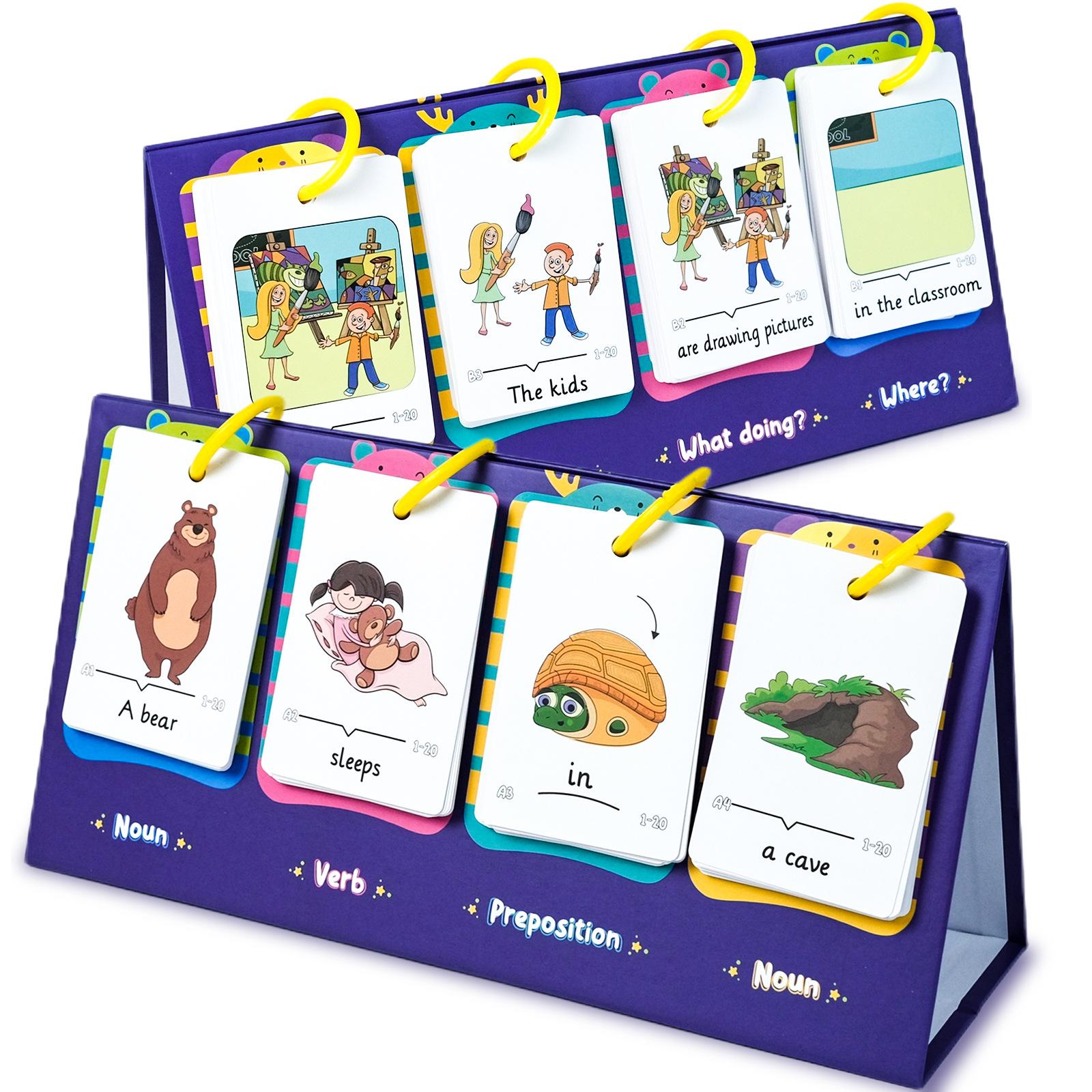 

80 слов и предложений. Обучающие карточки для развития мышления у детей, обучающие карточки для образовательных учреждений и настольные карточки.