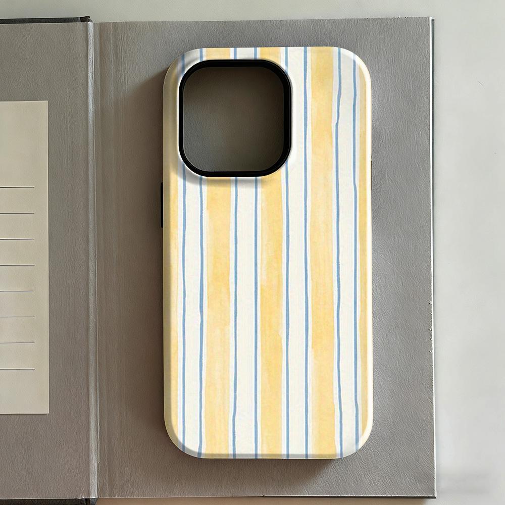 

Clmj Purple Stripe Phone Case for IPhone 17 16e 16 15 14 13 12 11 X XS XR 7 8 Air Pro Max Plus Luxury Double-layer Back Cover iPhone 11
