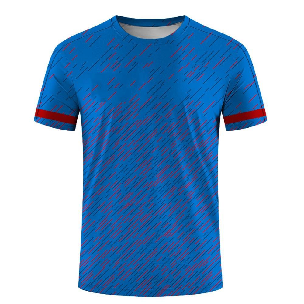 Sommermode Sportball Outdoor Trainingskleidung DIY LOGO Schnelltrocknend Täglich O-Ausschnitt Kurzarm T-Shirt Lässig Männer Und Frauen