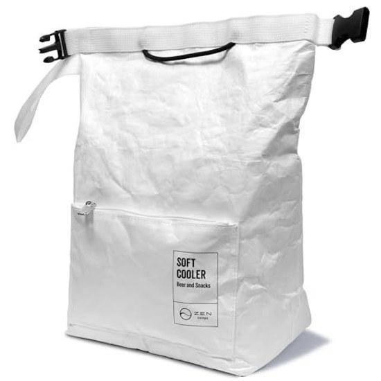 

ZEN Camps Roll Top Cooler Soft Insulated Bag Long-lasting Box Foldable Lightweight Sealed Structure 7L 10L (White S)