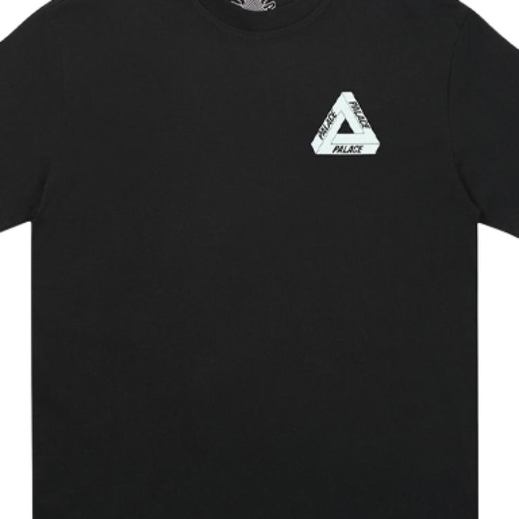 Palace Tri-To-Help T-Shirt Black/Baby Blue Unisex Tops P18TS229