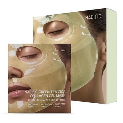 Green Tea Cica Gollagen Gel Mask - 1pack (4pcs)