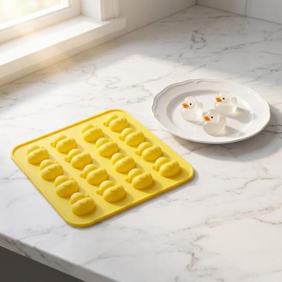 Enten Silikonform Lebensmittelqualität Schokoladenform für Pudding Gelee Gips Leicht zu lösen Hitzebeständig Enten Keksform für Kuchen Deko Süßigkeiten