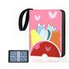 52 Style 400pcs  Card Album 2x2 Loose-leaf Large Capacity Leather Anime Zipper Card Collection Photo Album