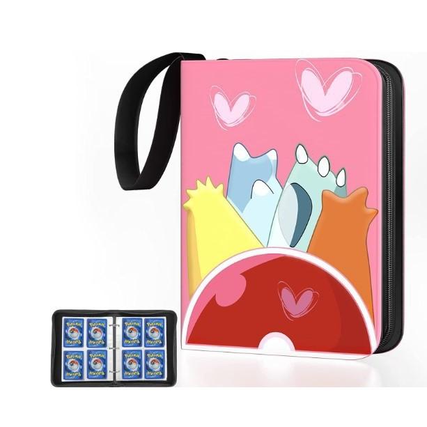 52 Style 400pcs Card Album 2x2 Loose-leaf Large Capacity Leather Anime Zipper Card Collection Photo Album