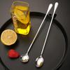 Długa łyżka do mieszania kawy ze stali nierdzewnej Łyżka do mieszania mleka Łyżka do lodów Akcesoria barmańskie