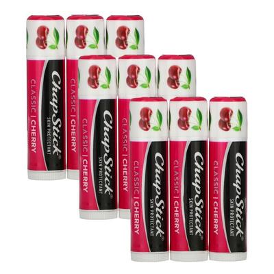 Chapstick Pielęgnacja Ust Ochrona Skóry Klasyczny 4g, Wiśnia, 9 szt.