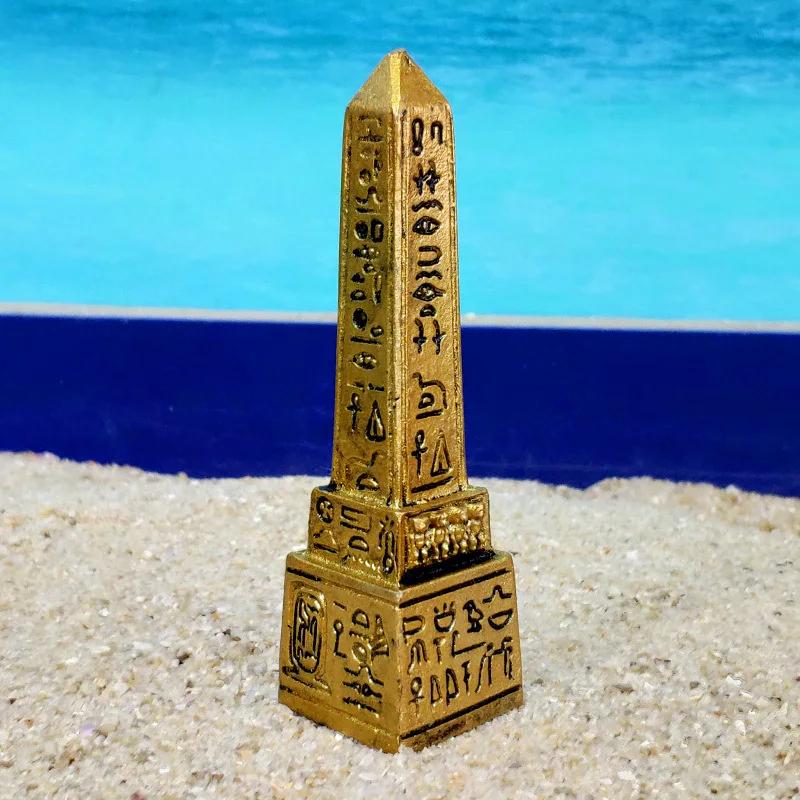 2,7 × 2,7 × 10 cm Obelisk Inschrift Stein Ägyptischer Turm Antikes Denkmal Psychologische Tisch Sand Set Wohnzimmer Dekoration