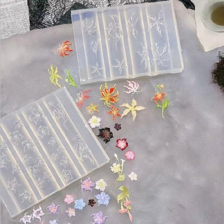 Multifuntional Nail Molds Nail Styling Mold Flower Theme Nail Accessories Moulds Suitable for Accessories Enhancement