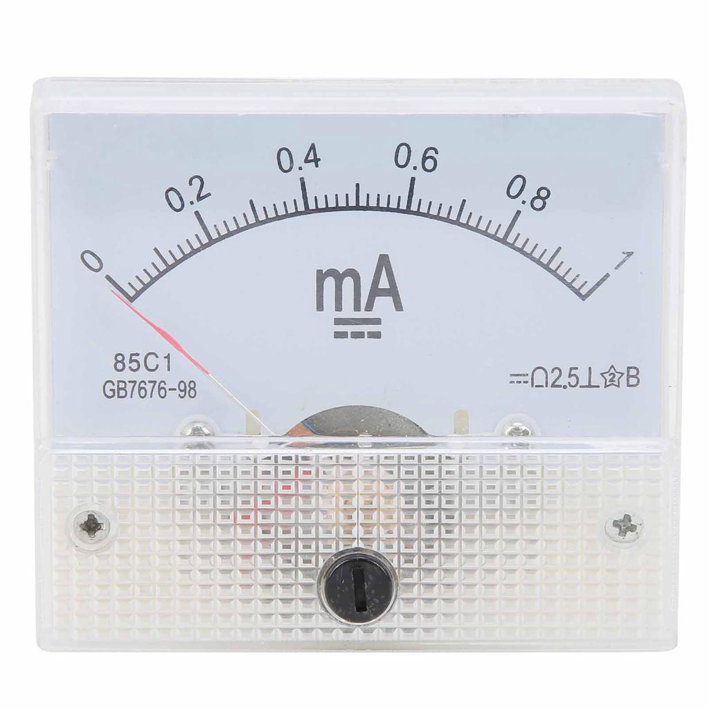 85C1 DC 0 1MA Pointer DC Ammeter Current Measuring Meter Pointer DC Ammeter