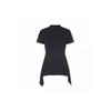 Bermudagrass Draped Long Top Black