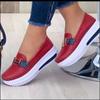 Platform Women's Shoes New Casual Single Shoes Women's Metal Buckle Pedal Lazy Shoes Loafers