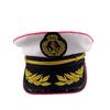 Navy Sailor LED Light-Up Embroidered Captain's Hat for Festivals and Performances