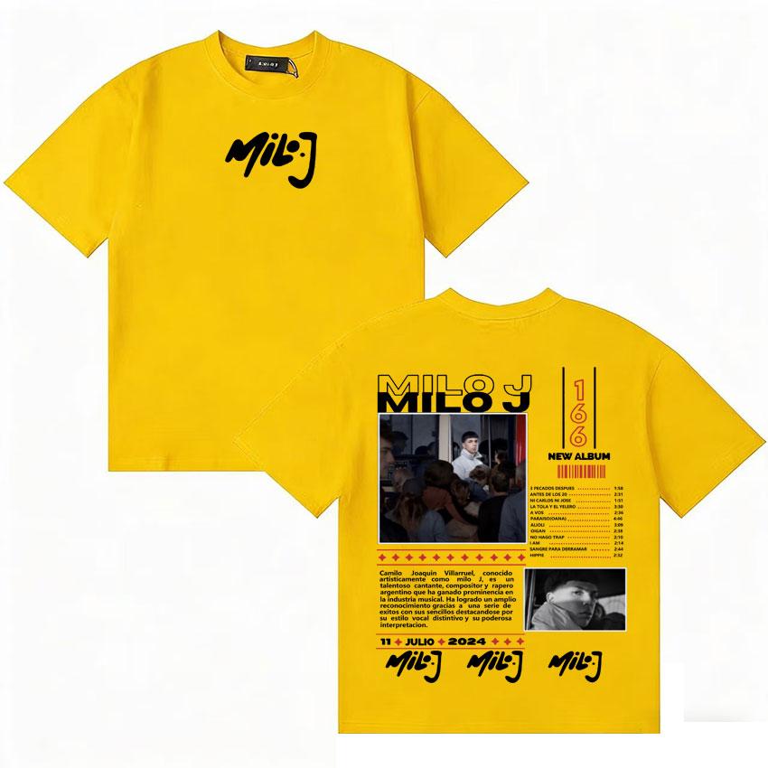 Rapper Milo J 166 New Merch Pop T Shirt Unisex Women Fashion Tshirt Gothic Cotton Casual Oversized Short Sleeve Tshirts Fans Gift