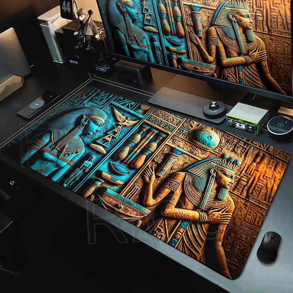 Ancient Egypt Posters Non-slip Mouse Pad Large Rubber Base Anti-slip Desk Accessories Mousepad for Gamer Keyboard Mat Decor Rug