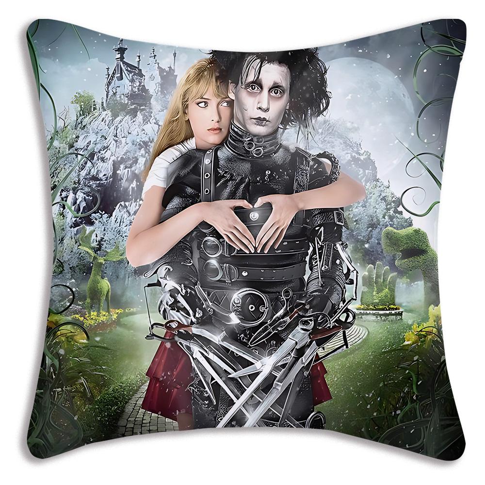 

Movie E-Edward Scissorhandss Pillow Covers Cartoon Sofa Decorative Home Double-sided Printing Short Plush Cute Cushion Cover 30cmx30cm