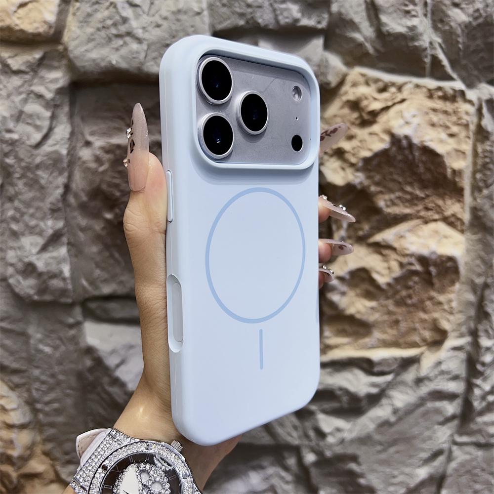 Luxury Liquid Silicone for Magsafe Magnetic Phone Case For iPhone 17 Pro Max Air Wireless Charging Skin Smooth Cover for 17 Pro