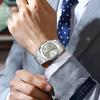 Luxury Square Men's Watches Waterproof Luminous Date Week Men Watch Stainless Steel Fashion Quartz Wristwatch