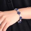 CMM Gorgeous Gold Color Green Cubic Zirconia Flower Charm Link Women Wedding Party Bracelets Jewelry Gift
