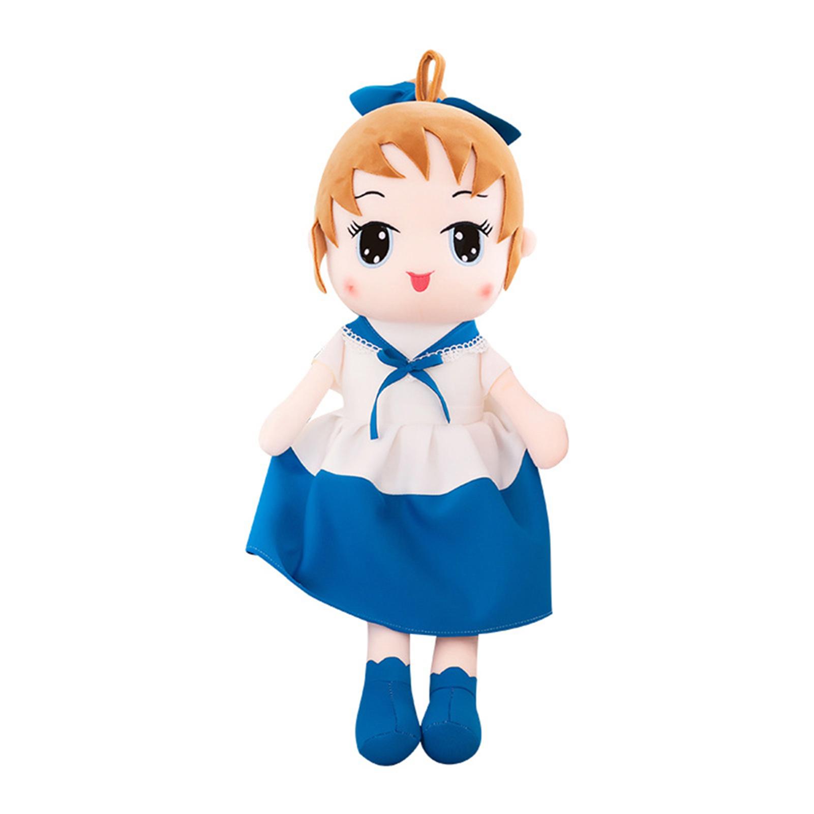 

Cute Little Girl Doll Super Soft Stuffed Plush Toy Creative Bedroom Decoration 45cm