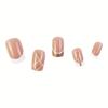 24 Stück Neuer Kurzer Stil Quadratisch Mode Französische Linien Goldrand Einfacher Stil Nagelpflaster Falsches Nagelpflaster für Mädchen und Frauen