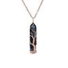 Ancient Red Copper Wound Tree Of Life Natural Crystal Hexagonal Prism Necklace Fortune Tree Necklace N