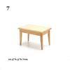 Miniature 1/12 Dollhouse Doll House Decoration Simulation Chair Table Furniture Toys Wooden Table