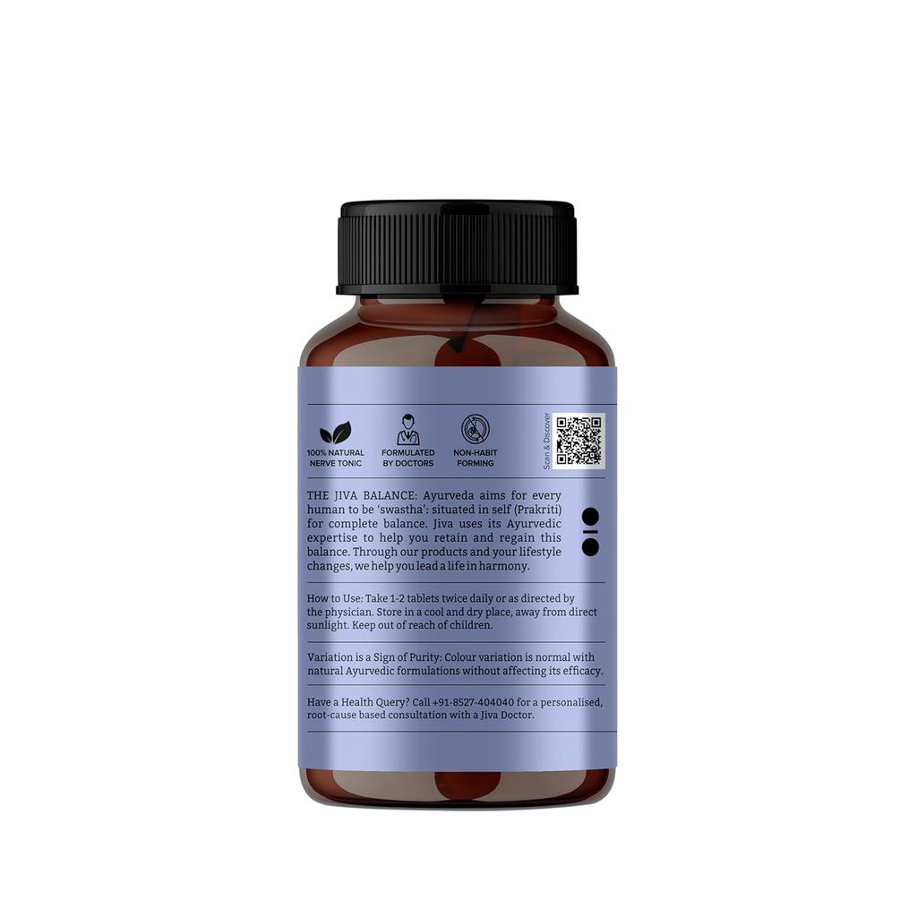 Jiva Stress-Free Tablets For Daily Calm Support And Relaxation Boost With Ayurvedic Herbal Blend 120 Tablets Pack Of 1
