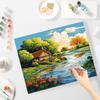 RUOPOTY Seturi de peisaj de pictură cu numere, desen pe pânză, pictat manual, cadou de artă, decor acasă