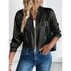 Frühlings- und Herbst-Vintage-Jacke, Baseball-Übergröße-Oberteil, Retro-Kurzjacke für Damen