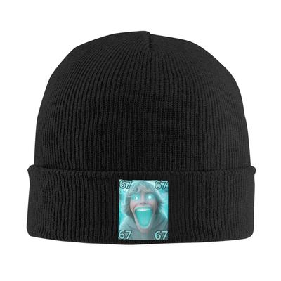67 Divertido 6 7 Meme Gorro de Punto para Mujer Hombre Otoño Invierno Gorro Acrílico Cálido