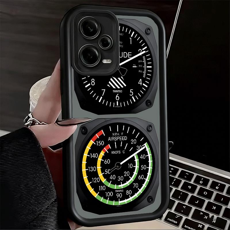 Phone Case for Xiaomi Redmi Note 15 14 13 Pro Plus Aircraft Instrument Cockpit Radar Shell 12S 11 11S 11T 5G 14S Soft Silicone F