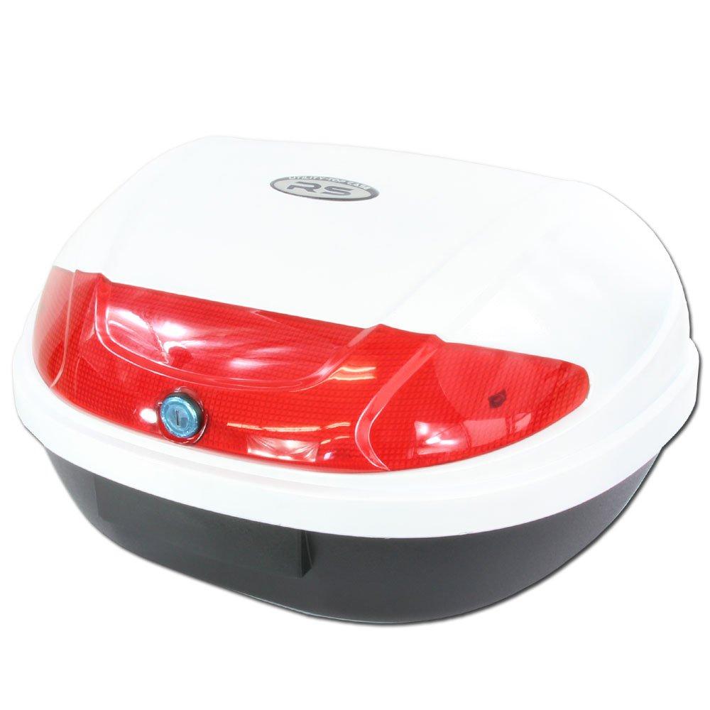 

Motorcycle 52L Large Capacity Rear Box Top Case with Base White E Type