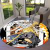 Death Note Round Area Rug,Carpet Rug for Living Room Bedroom Sofa Playroom Decor,Non-slip Floor Mat