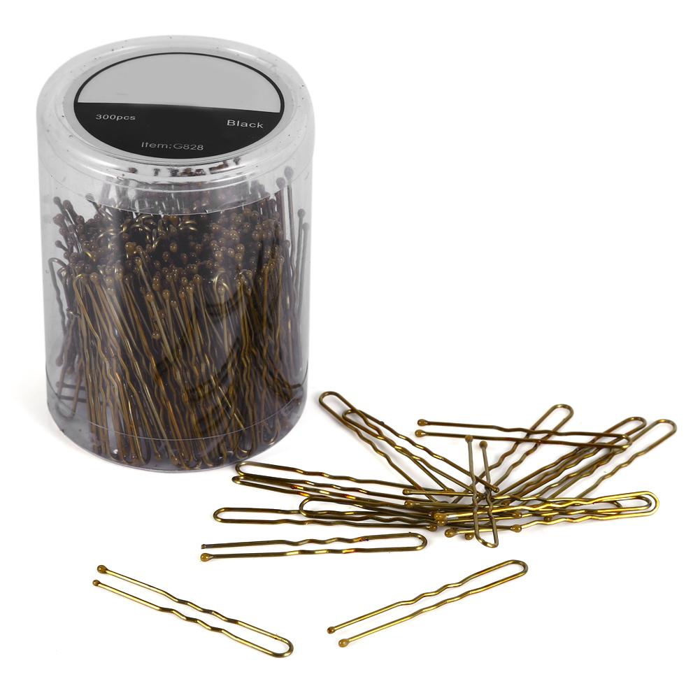 300PCS 2Colors Hairdressing Hairpins Clips Clamps Wavy U shaped Clip Hair Accessories 6 Types