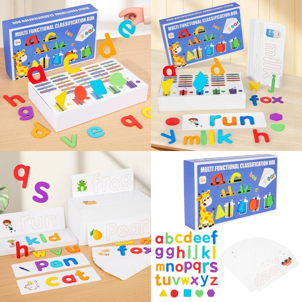 Wooden Alphabet Sorting Blocks Educational Toy For Kids Learning And Development