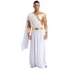 Herrekostyme Antikk gresk toga - Metallisk patchwork-kappe med korte ermer og hansker for Halloween/romersk cosplay