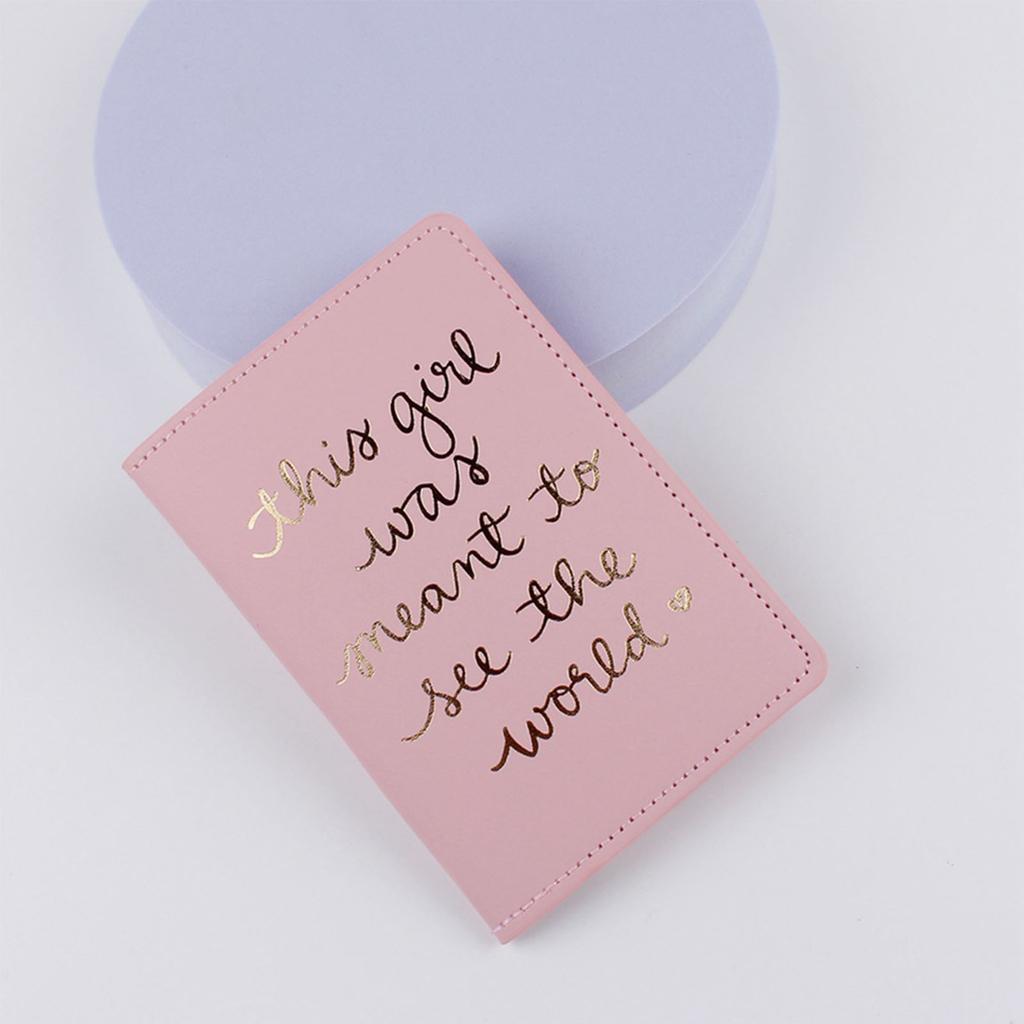 Lover Couple Passport Cover Holder Hot Stamping Letters for Women Men Travel Fashion Weddings Gift