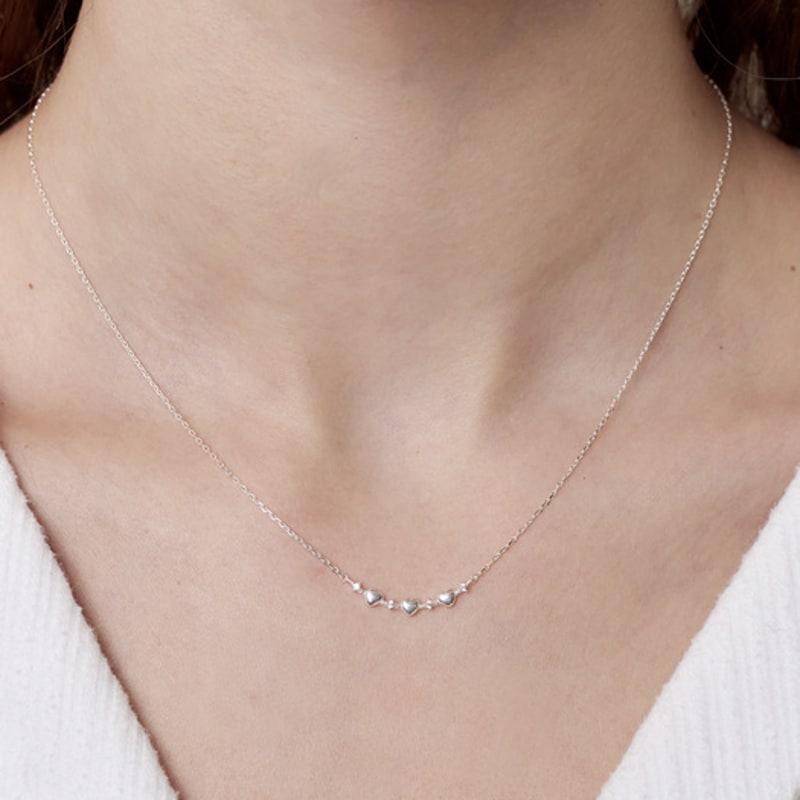 

ENGBROX heart bridge necklace silver