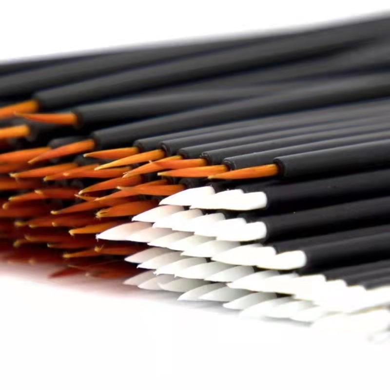 50-Pack Waterproof Eyeliner & Lip Brushes - Portable, Single-Use Fiber Makeup Pens