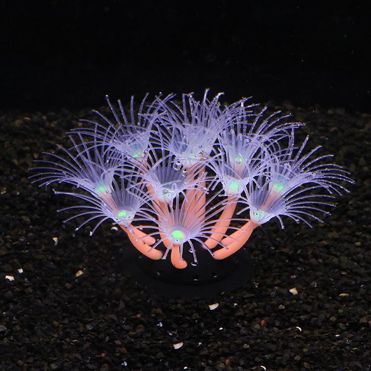 Aquarium Silicone Coral-Sunflower Ornament - Soft Body, Trendy Design