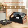 Wood Vinyl Record Storage Holder Vintage Tabletop Large Capacity Album Record Organizer for LP Vinyl Record CD Disc Storage Box