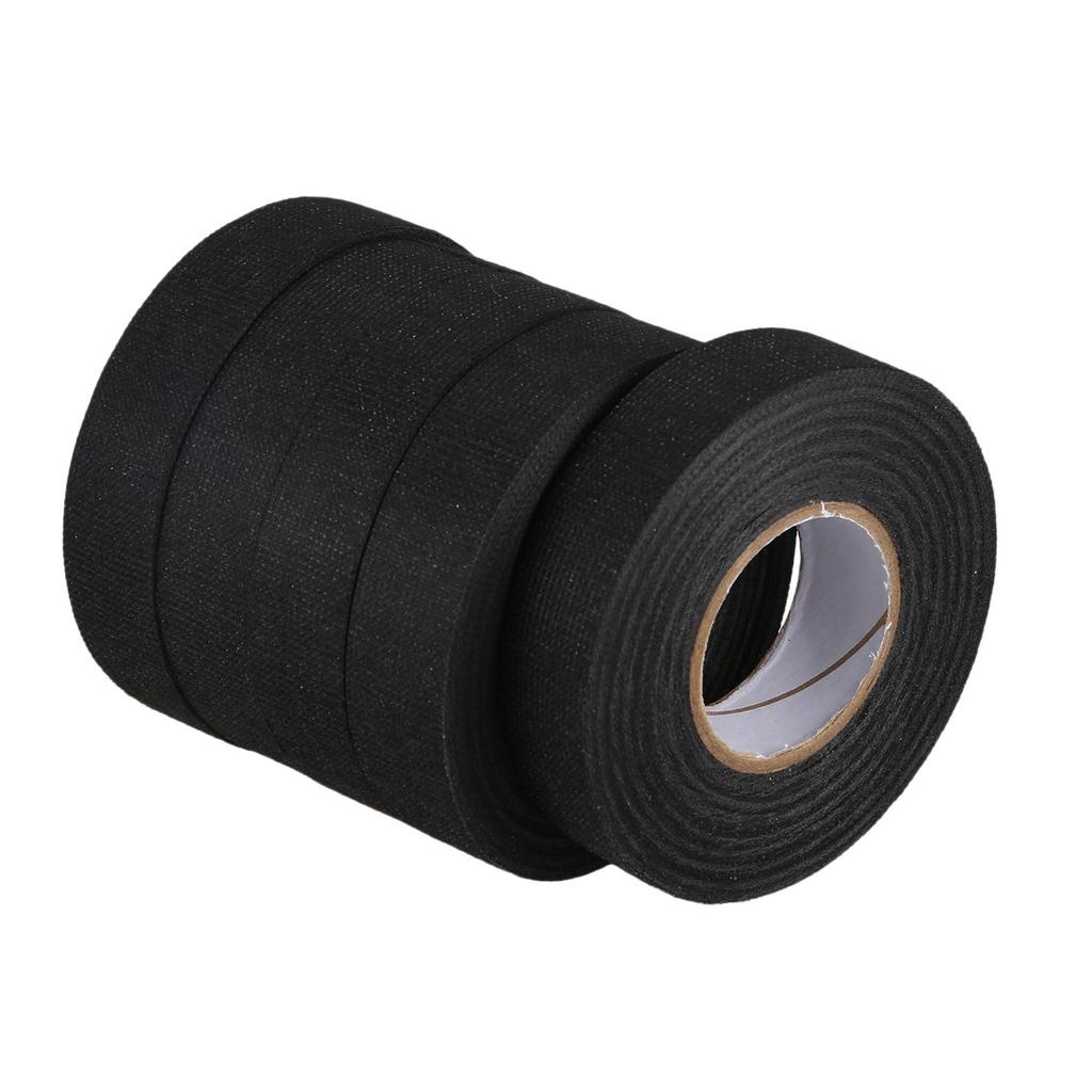 Premium-10Pc Heat-Resistant Wiring Harness Tape Looms Wiring Harness Cloth Fabric Tape Adhesive Cable Protection 19Mm X 15M