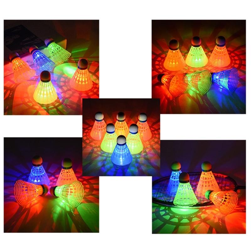 4x Nylon Shuttlecock Badminton Birdies Lighting Badminton Balls Outdoor Training