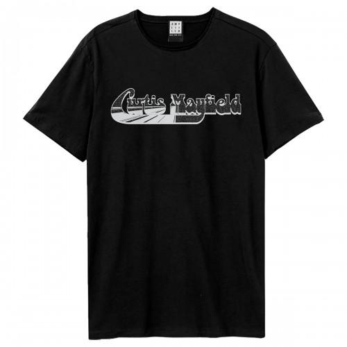 Amplified Unisex Adult Curtis Mayfield Logo T-Shirt