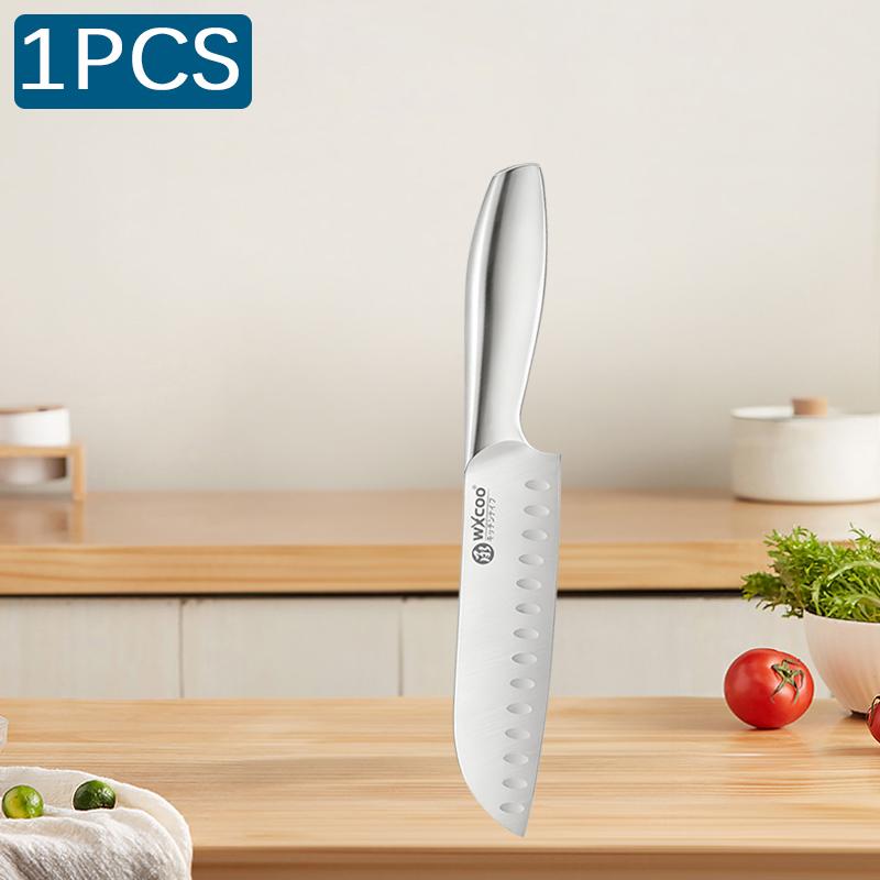 WXCOO Professional Japanese Kitchen Knife Stainless Steel Meat Chopping Knife for Cut Fruit Vegetable Knife with Steel Handle