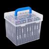 Portable Plastic Art Supply Organiser with Handle Multi Compartment Marker Storage Box For Neat Desktop Arrangement