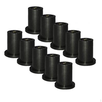 Durable Rubber Well Nuts Cowls Fastener/ Universal Brass Insert Metric / Motorcycle Windshield